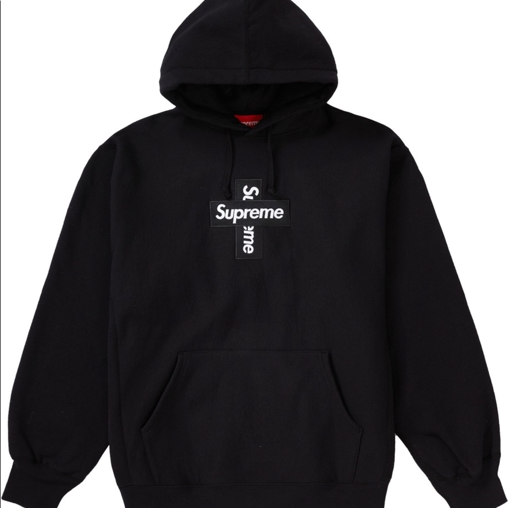 SUPREME cross box logo hoodie
